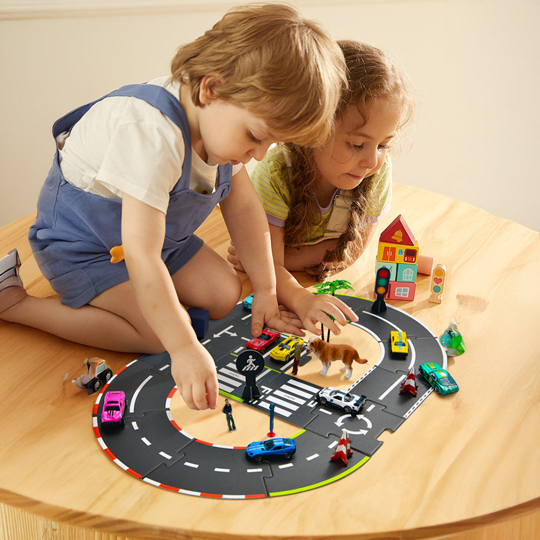Child building with MiDeer puzzle track premium kids toys UAE