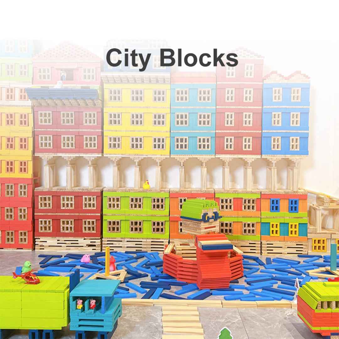 Mideer Wooden Blocks - Pink (100pcs)