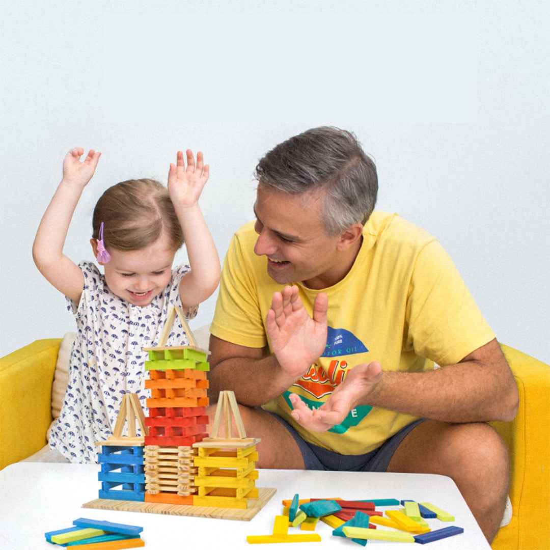 Mideer Wooden Blocks - Pink (100pcs)