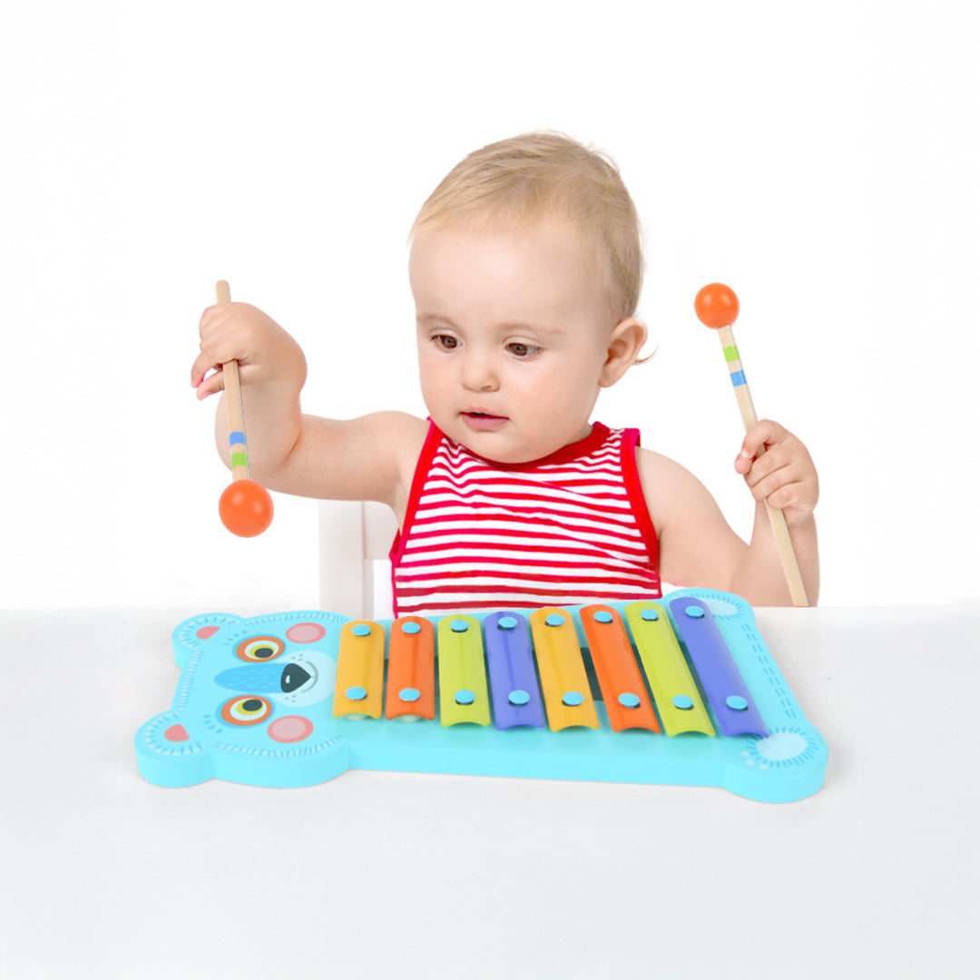 Preschool color cognitive musical notes xylophone with smooth safety edges for creative activity toys.
