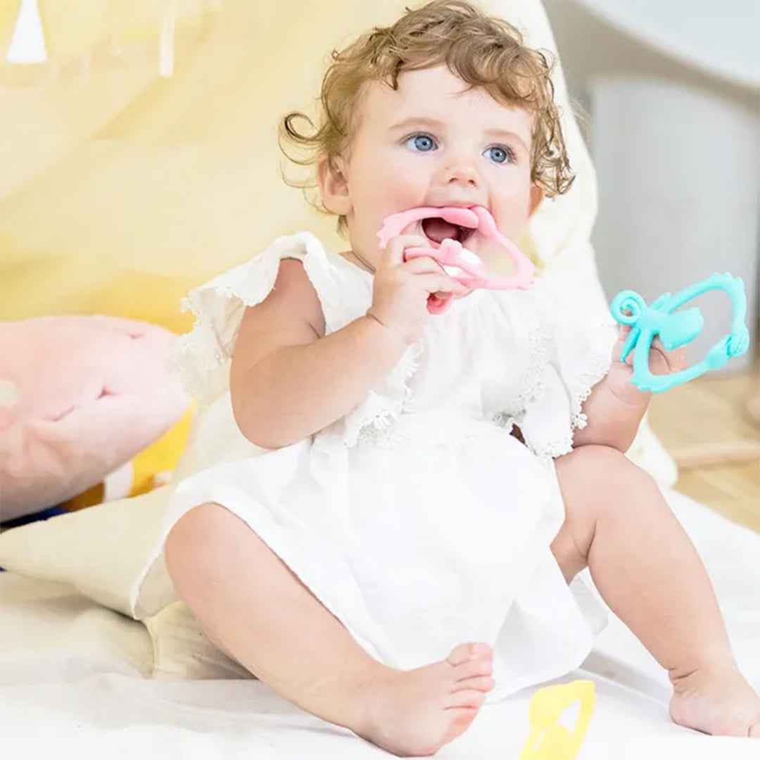 Mombella Hugging Monkey Teether Toy Aqua Green (Copy)