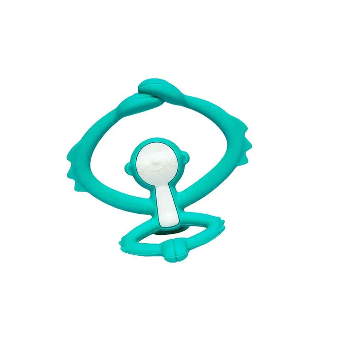 Mombella Hugging Monkey Silicone Teether Toy - Aqua Green