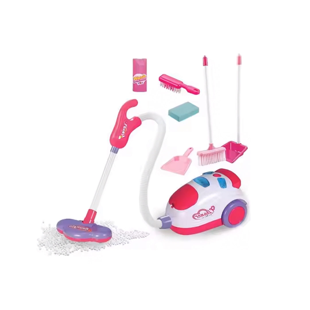 Kids Play Cleaning Set with Toy Vacuum Cleaner - Pretend Play Cleaning Toys with Accessories