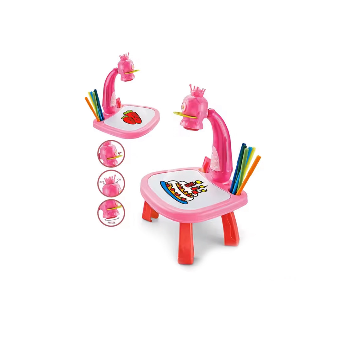 "Close-up of the pattern slides included with the Kids Projector Painting Desk Toy"