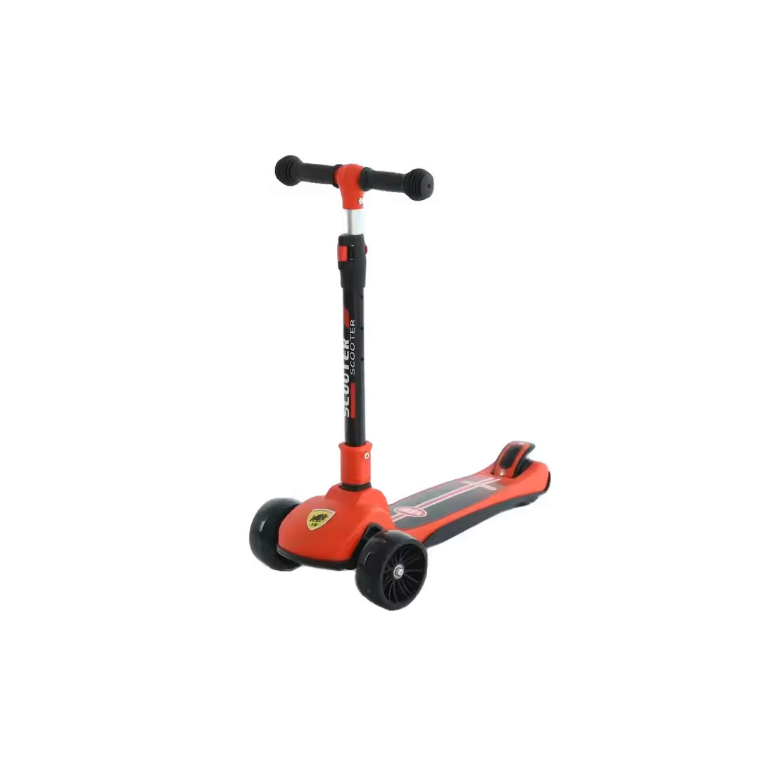 Ferrari Folding Scooter with LED Lights - Red Kids Scooter - Toyspry