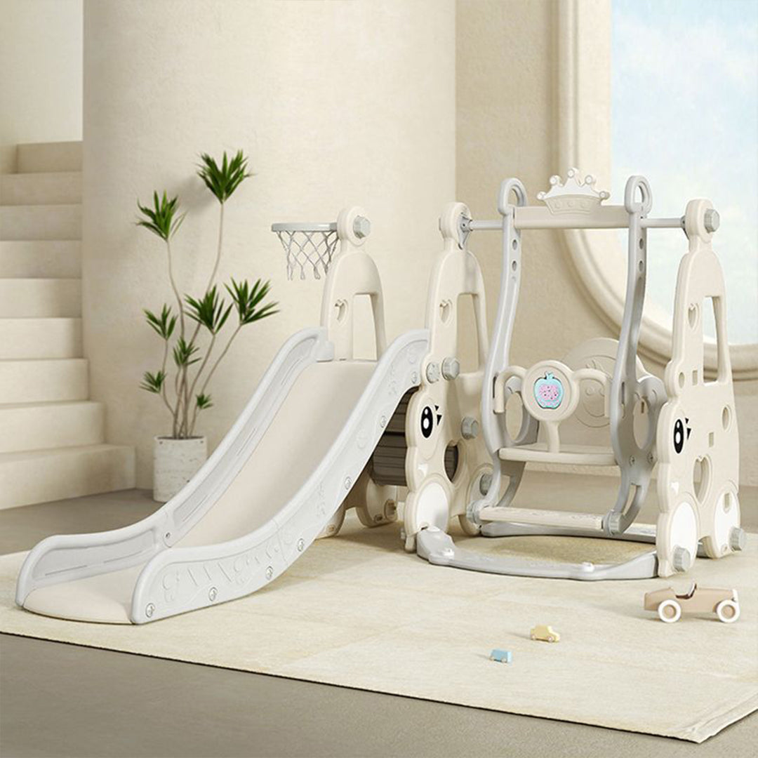 5-in-1 Kids Slide & Swing Playset for Indoor Play - Toyspry