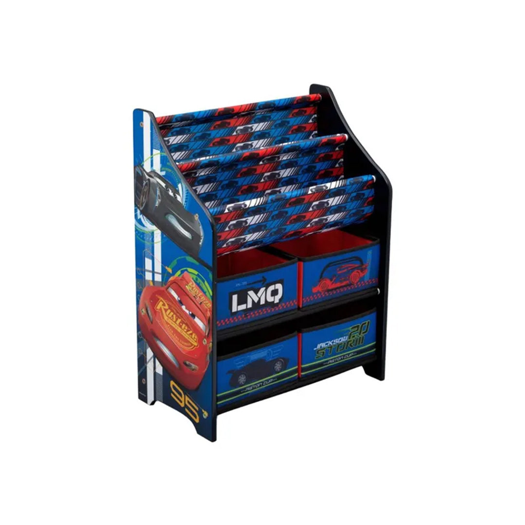 Delta Children Disney Cars 3 - Book & Toy Organizer - Toyspry