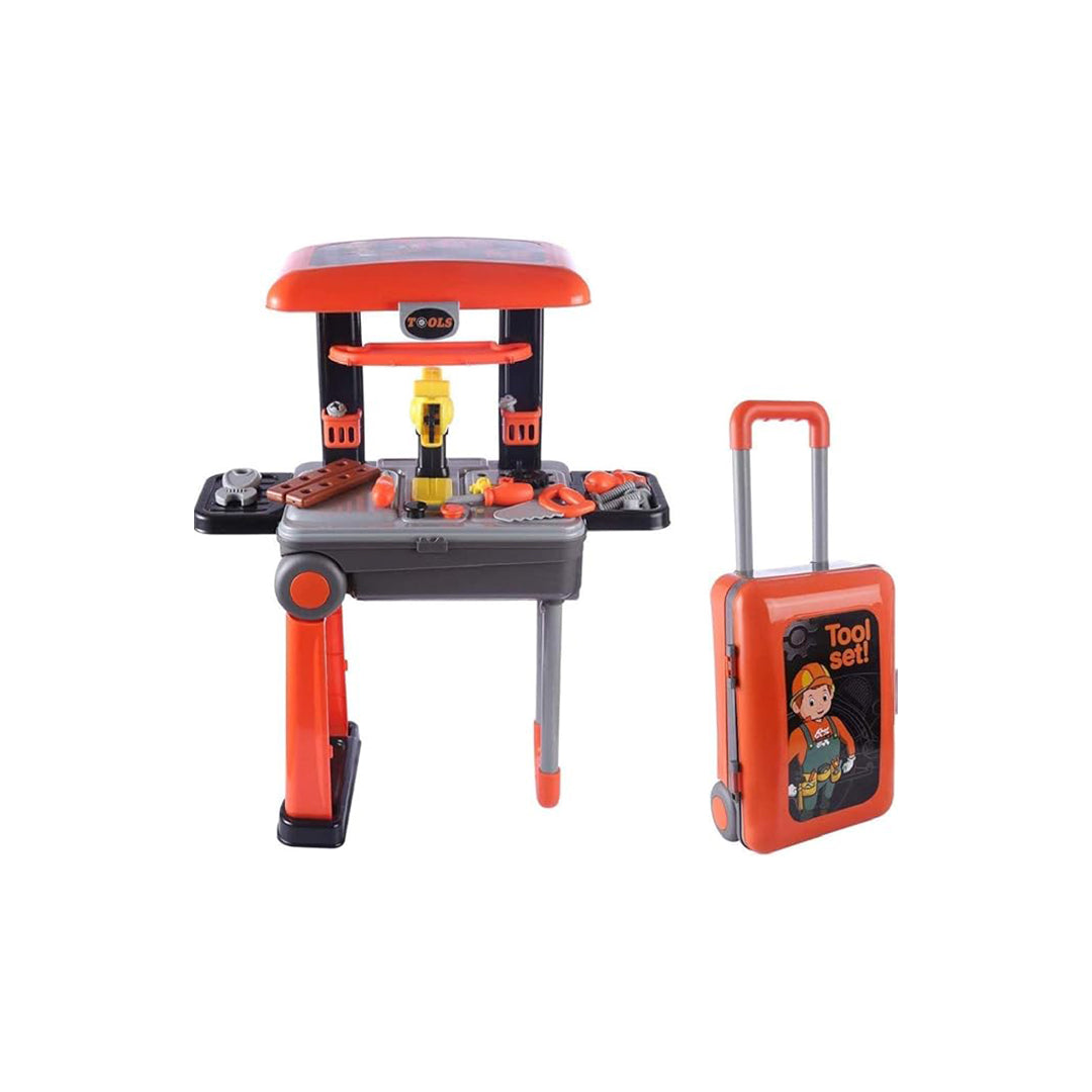 2-in-1 Kids Tool Set with Luggage - Pretend Play Toy with Suitcase for Kids