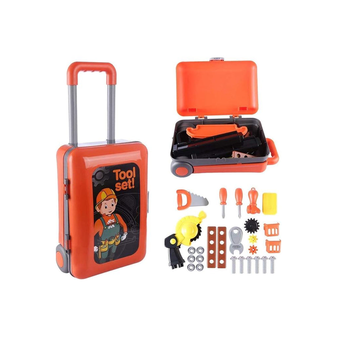 2-in-1 Kids Tool Set with Luggage - Pretend Play Toy with Suitcase for Kids