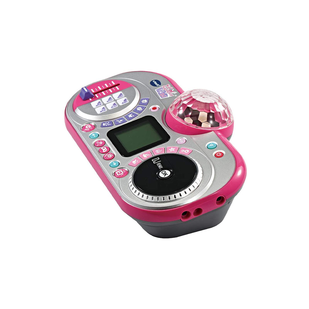 Non-toxic karaoke station with disco lights for sensory stimulation.
