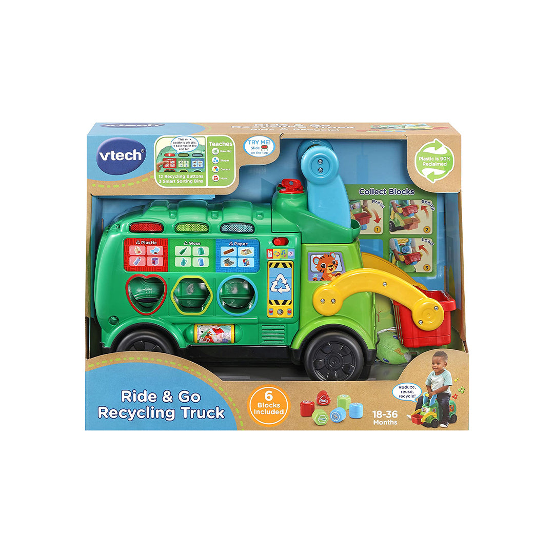 VTech Ride & Go Recycling Truck - Interactive Toddler Vehicle