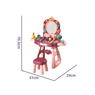 Kids Vanity Table Playset with Music and Lights - 36 Piece Makeup Toy for Girls