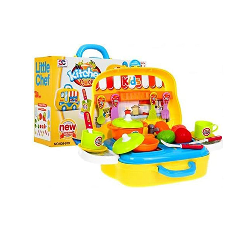 Portable Kids Kitchen Set - Food Truck Carry Case