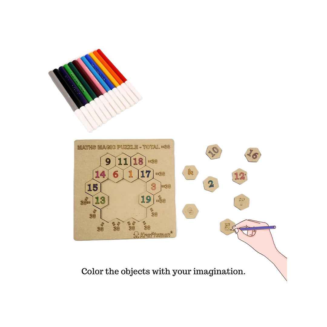 Kraftsman Color Your Puzzle - DIY Educational Math Game