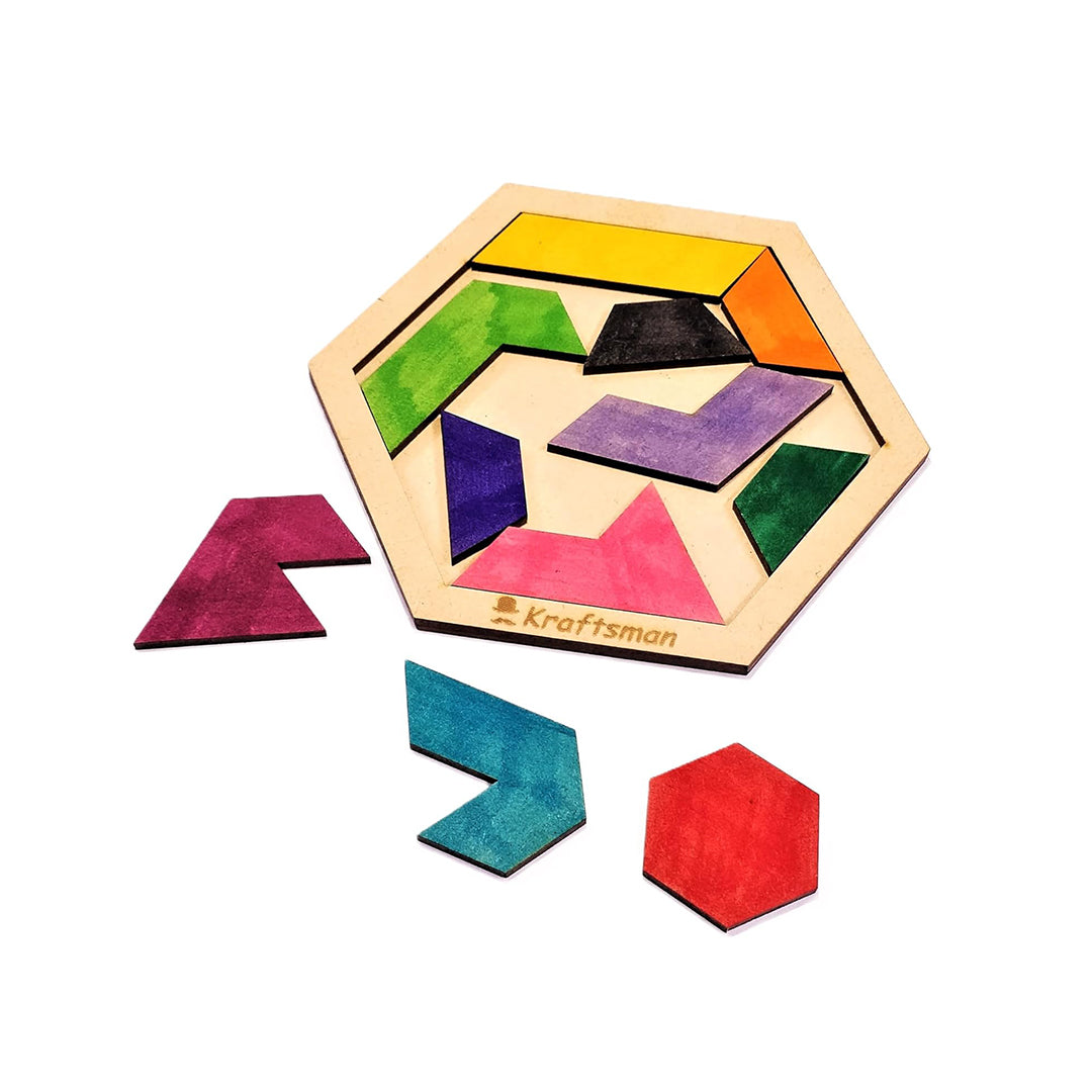 Kraftsman Hexagram Puzzle | 11-Piece DIY Color & Play Kit