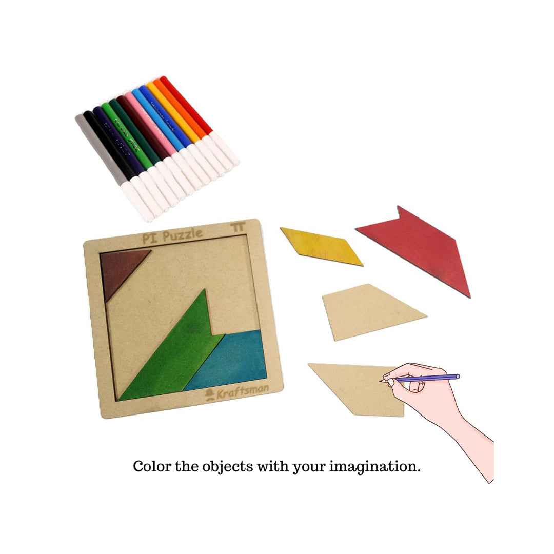 Kraftsman 2-in-1 DIY Puzzle - Color & Play Kit - Toyspry