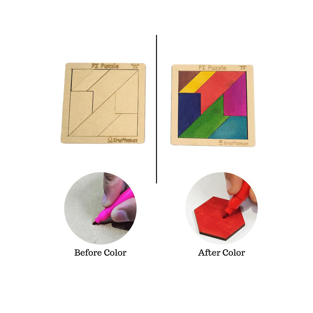 Kraftsman PI Puzzle | 2-in-1 DIY Puzzle & Color Kit