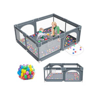 Large Playpen for Babies and Toddlers - Portable Playard with Non-Slip Base & Breathable Mesh
