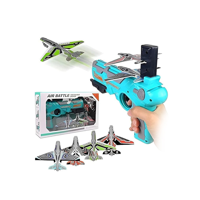 Air Battle Continuous Launch Airplane Toy - Foam Glider Plane Launcher toy for Kids