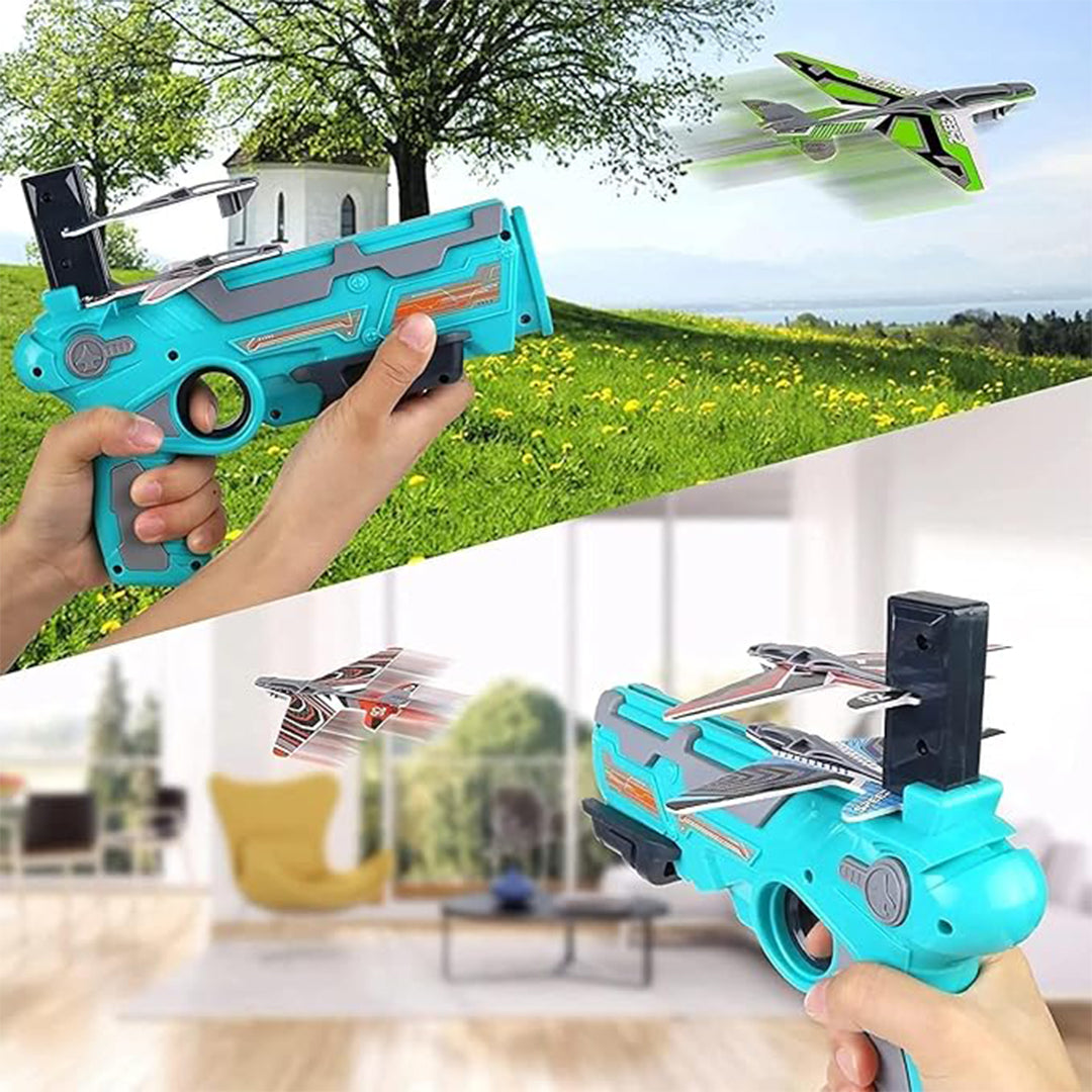 Air Battle Continuous Launch Airplane Toy - Foam Glider Plane Launcher toy for Kids
