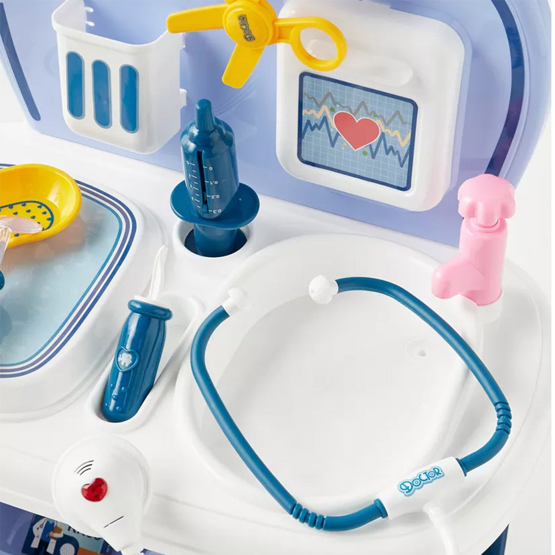 A close-up of the medical accessories