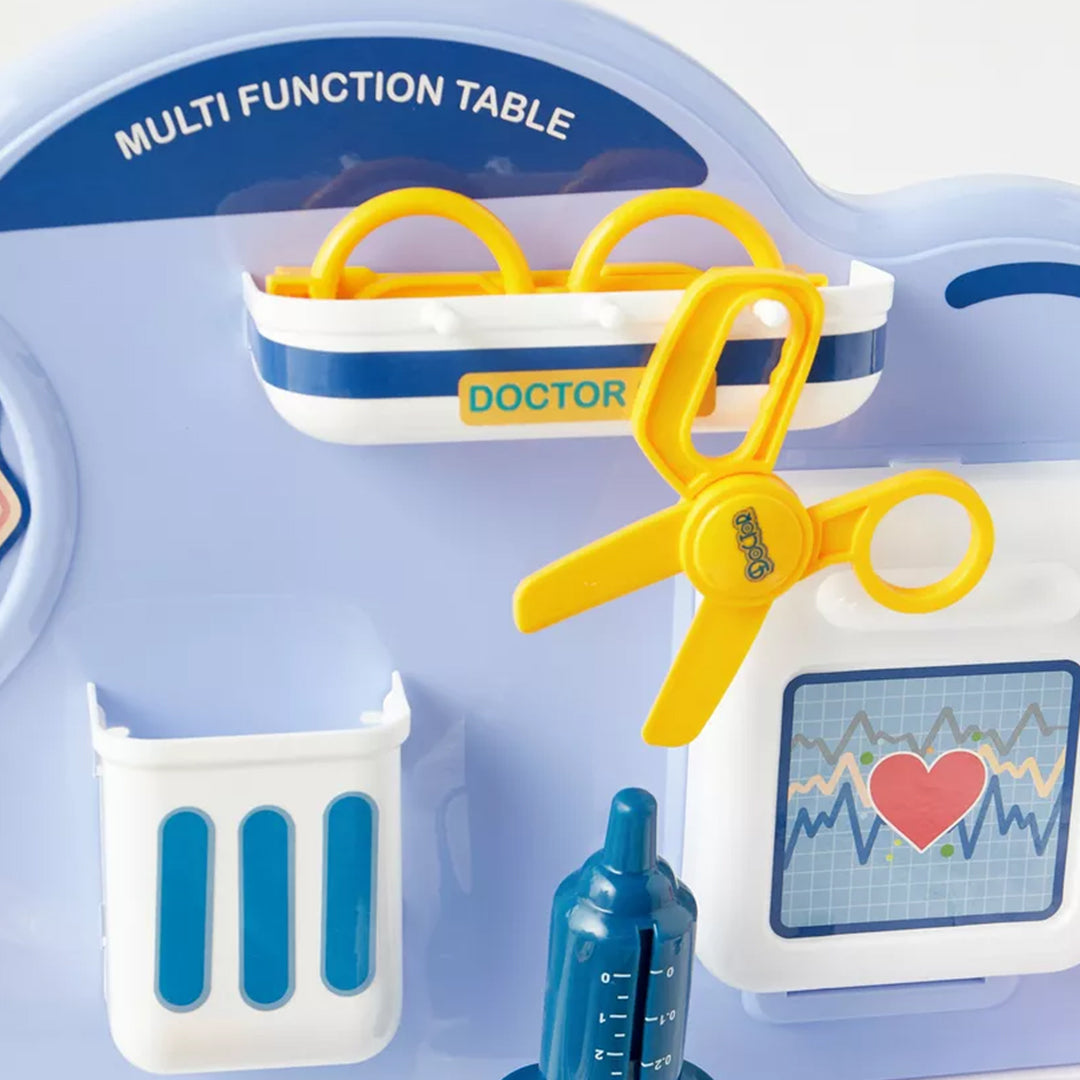 A close-up of the medical accessories