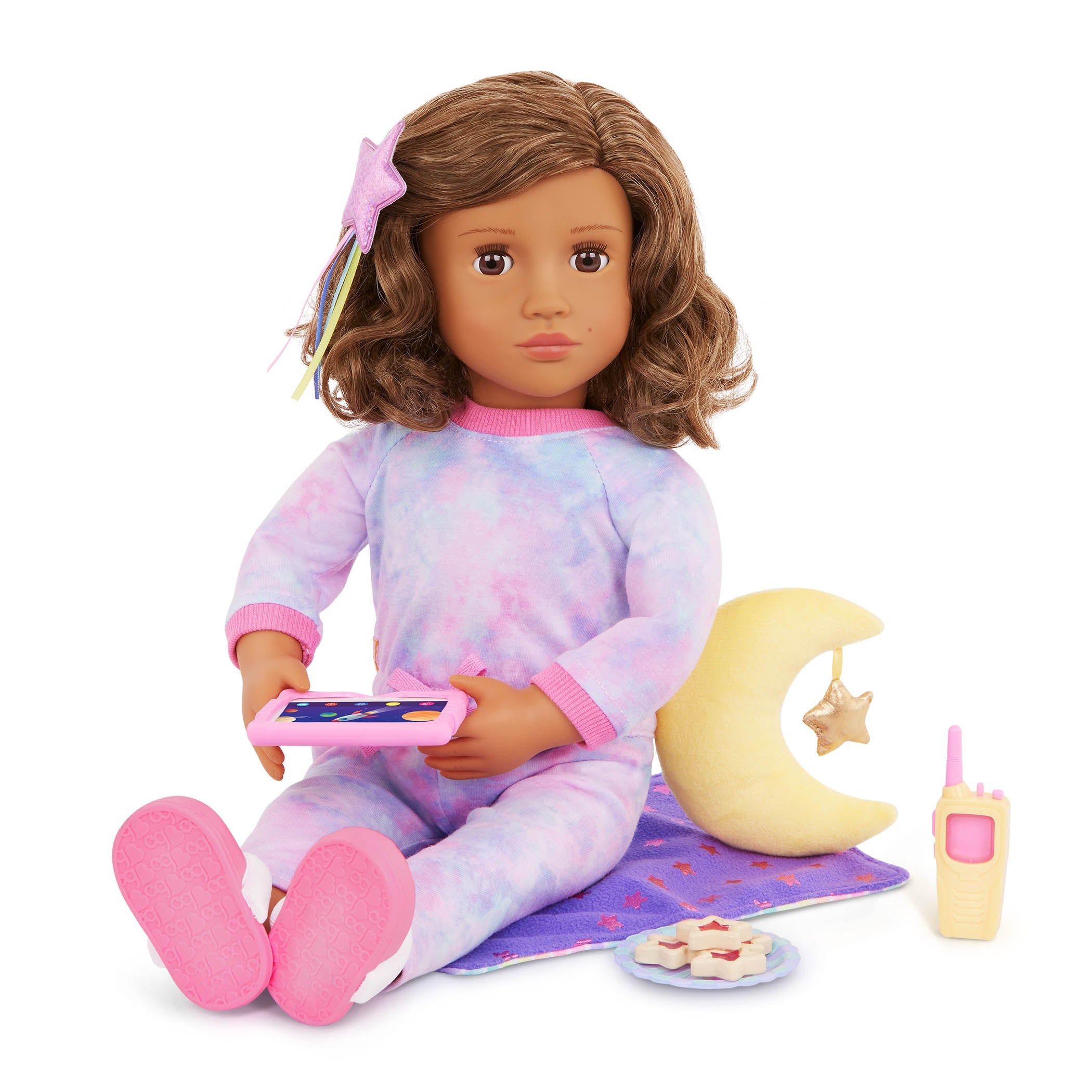 Our Generation Luna - 18-inch Slumber Party Doll with Book - Toyspry