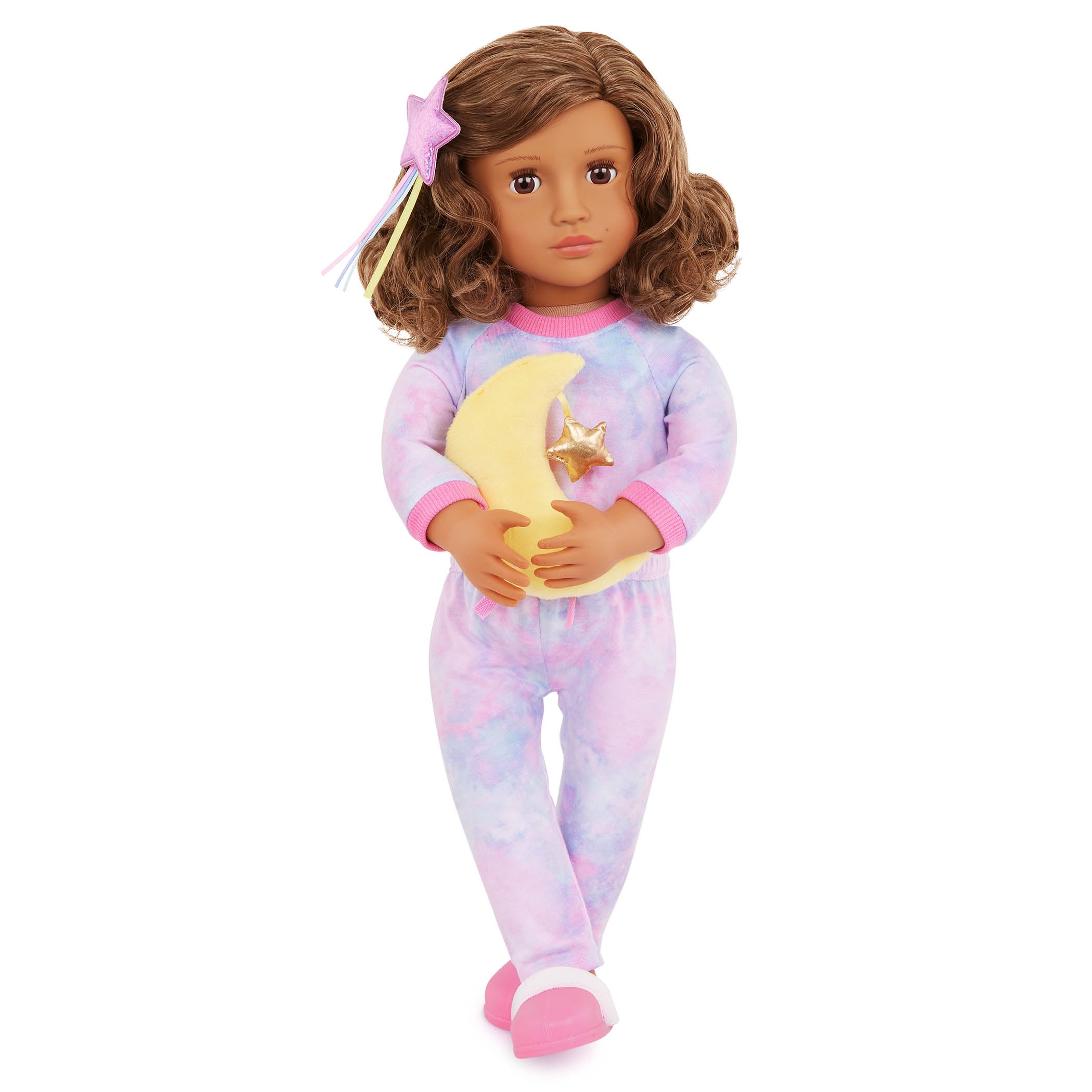 Our Generation Luna - 18-inch Slumber Party Doll with Book - Toyspry