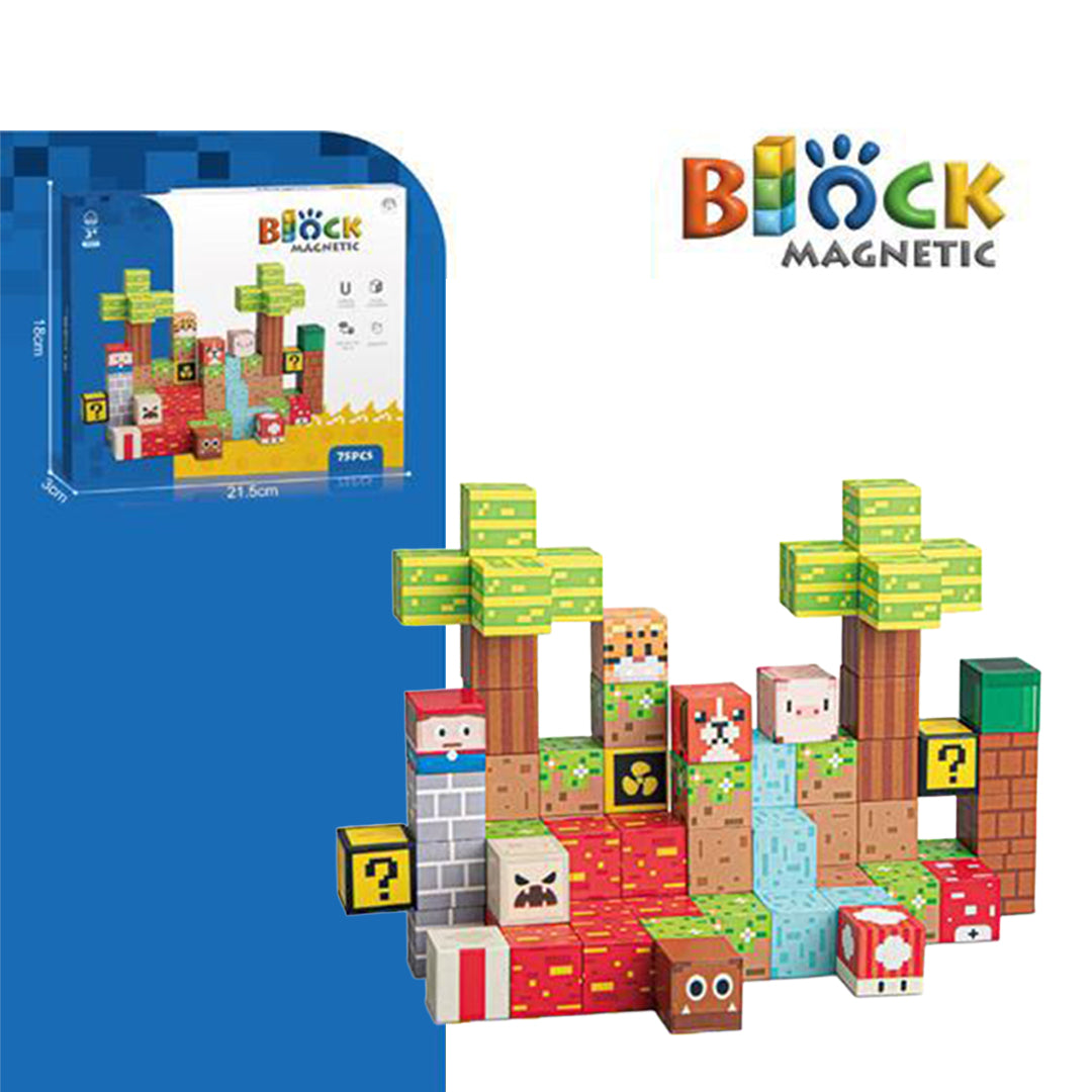 MagWonder Magnetic Blocks Kids Building Toys, 75 PCS.
