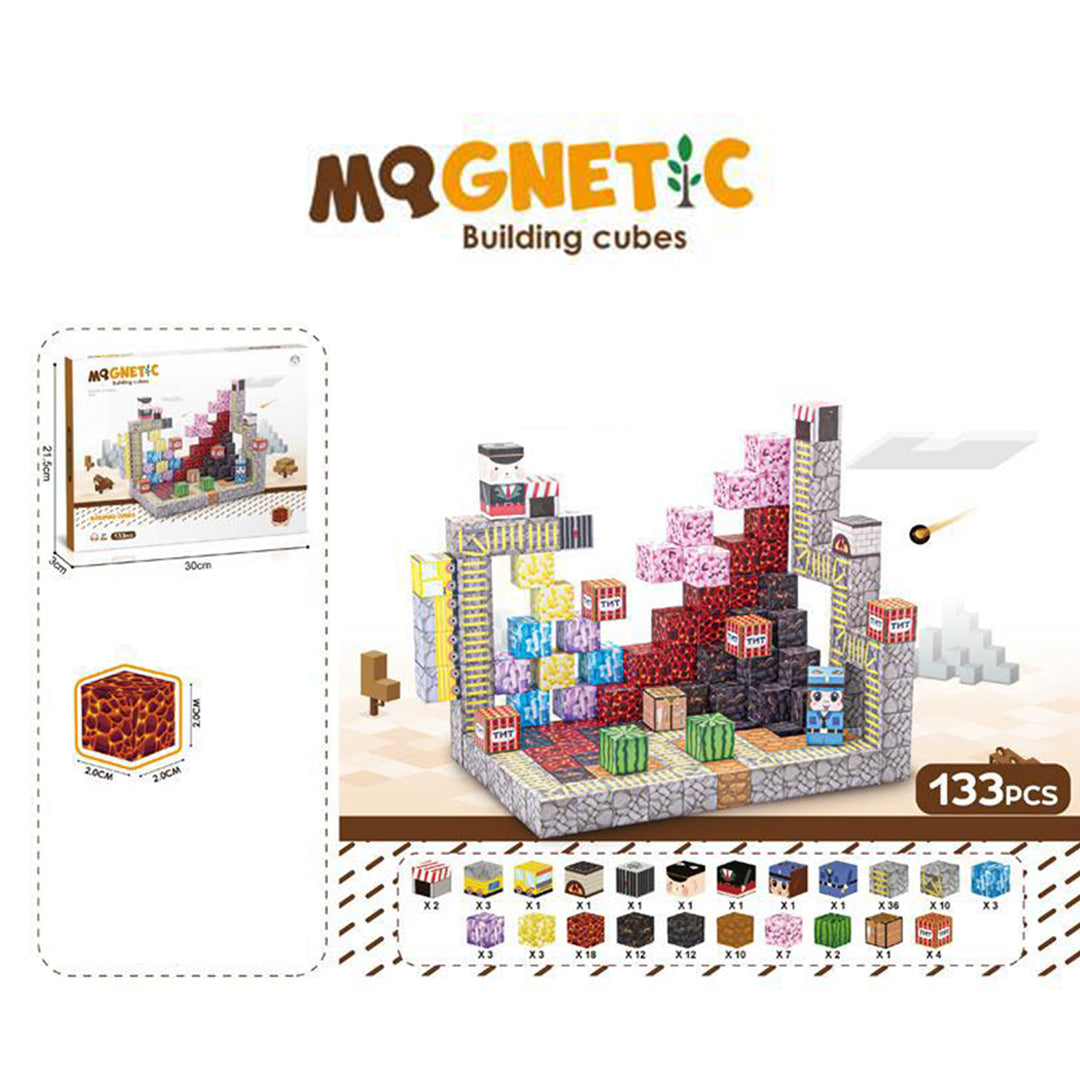 MagWonder 133-Piece Magnetic Building Blocks Set - Toyspry