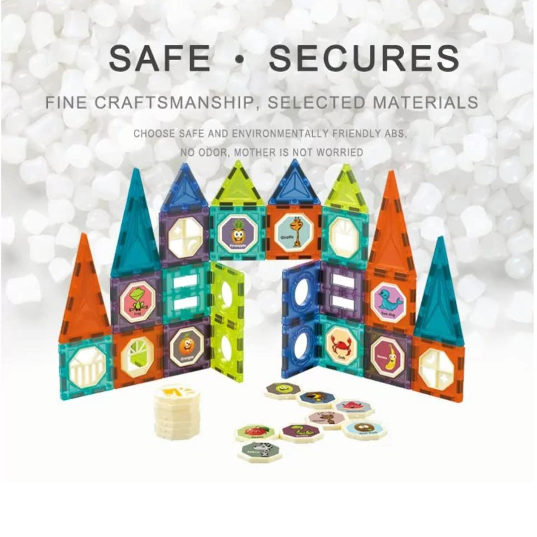 71-Piece Magic Magnetic Blocks STEM Building Set - Toyspry