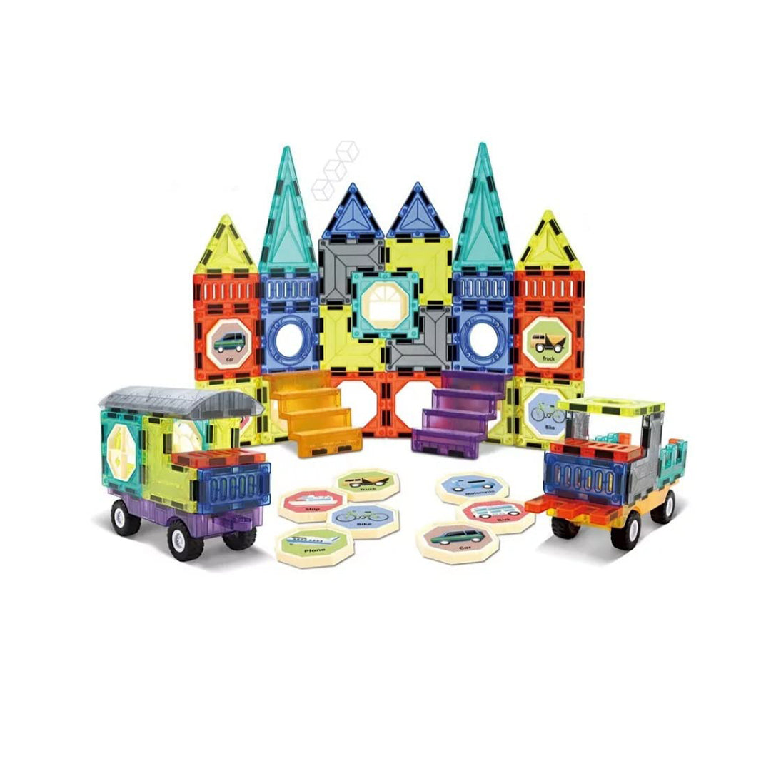 71-Piece Magic Magnetic Blocks STEM Building Set - Toyspry