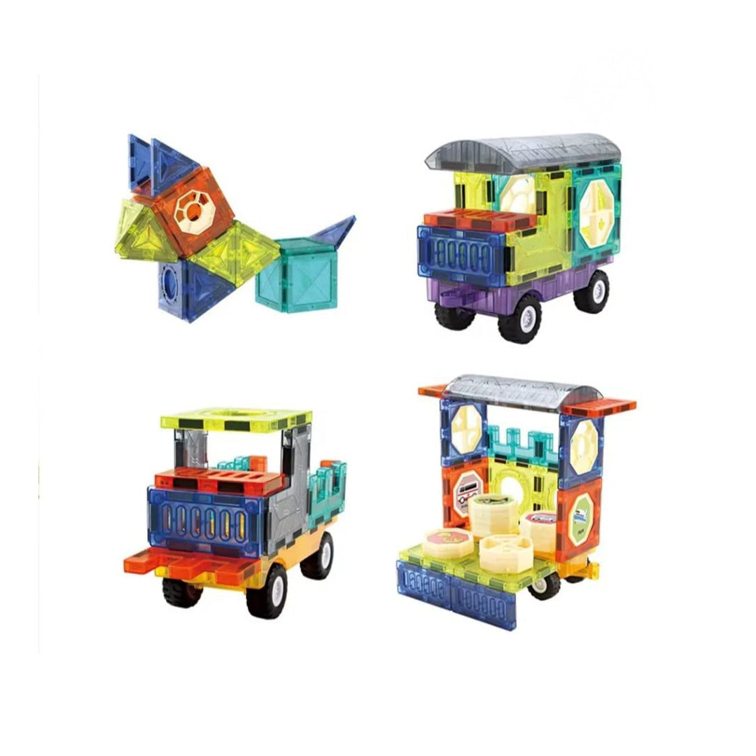 71-Piece Magic Magnetic Blocks STEM Building Set - Toyspry