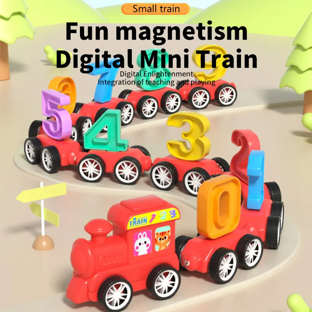 21-Piece Magnetic Number Train STEM Learning Toy - Toyspry