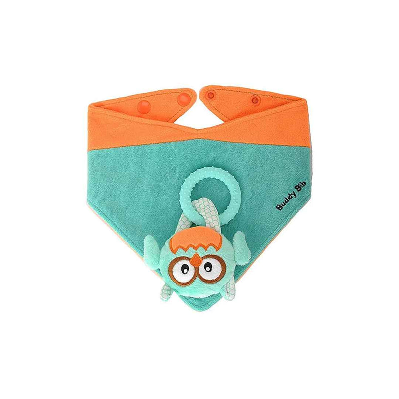 Malarkey Kids Teething Toy - 3-in-1 Ollie Owl Buddy Bib & Sensory Tool