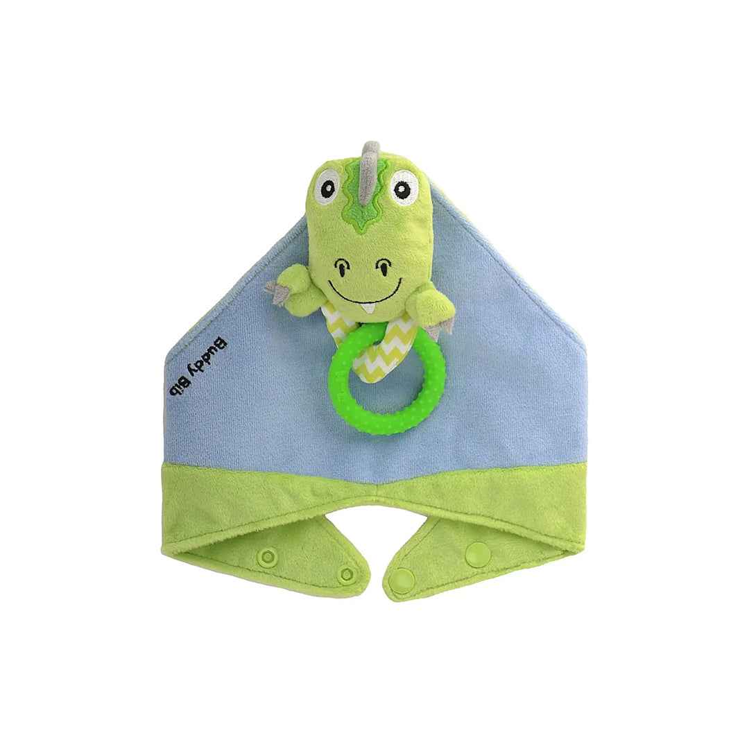 Malarkey Kids Buddy Bib - 3-in-1 Sensory Teething Toy (T-Rex)