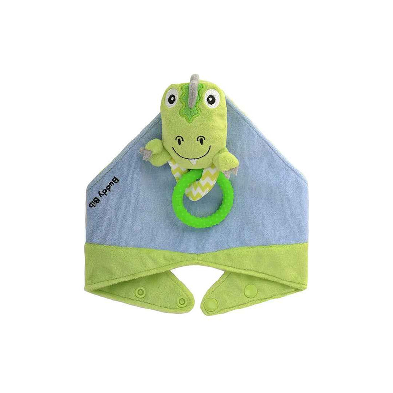 Malarkey Kids Buddy Bib - 3-in-1 Sensory Teething Toy (T-Rex)