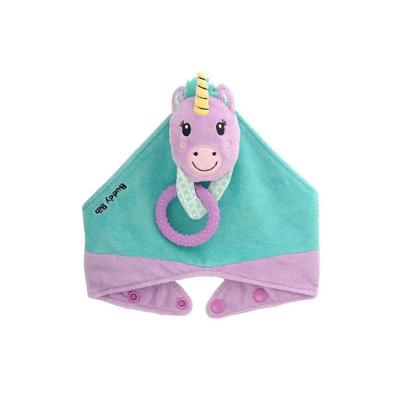 Malarkey Kids Buddy Bib - 3-in-1 Sensory Teething Toy (Unice Unicorn)