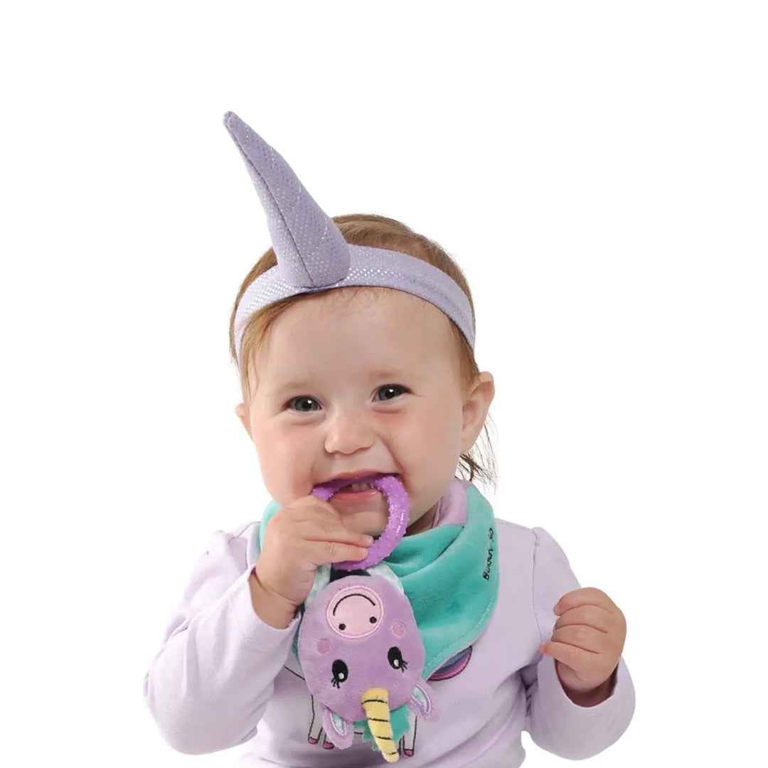 Malarkey Kids Buddy Bib - 3-in-1 Sensory Teething Toy (Unice Unicorn)