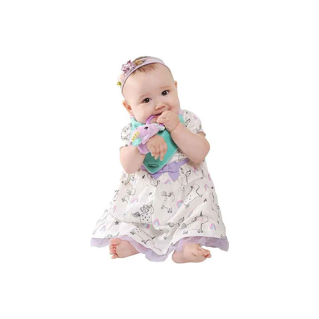 Malarkey Kids Buddy Bib - 3-in-1 Sensory Teething Toy (Unice Unicorn)