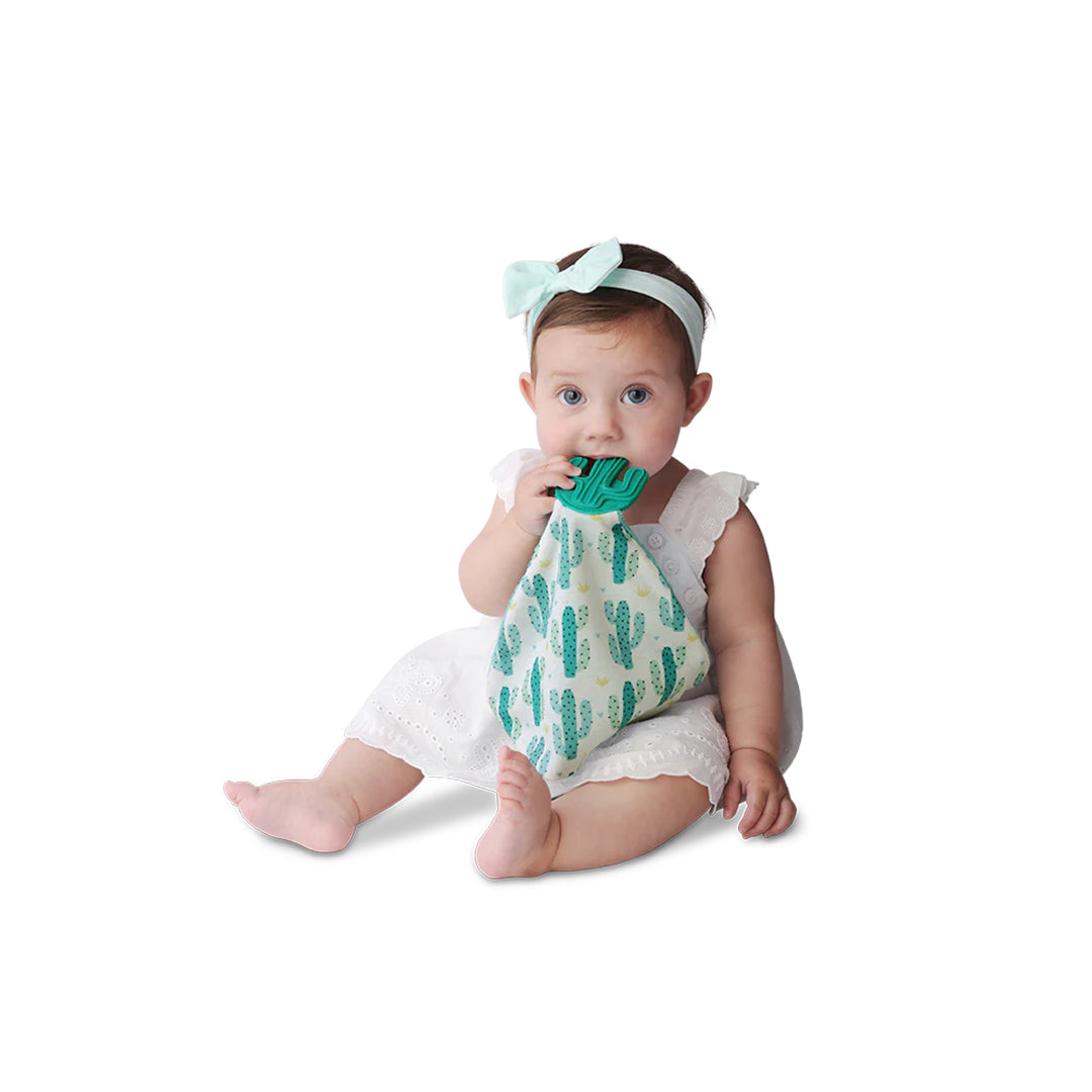Malarkey Kids Munch-it Blanket - Sensory Teether Toy (Cacti Cutie Pie)
