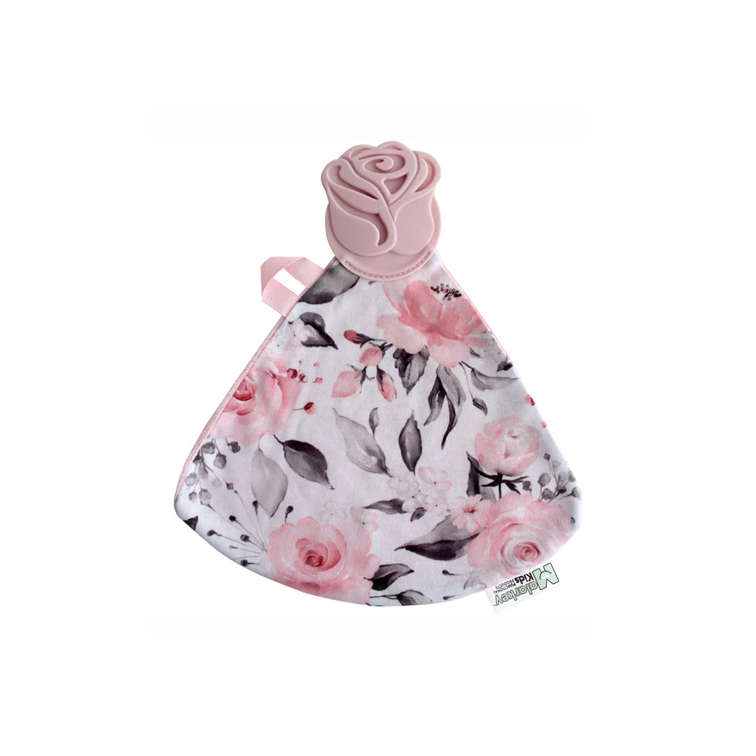Malarkey Kids Munch-it Blanket - Sensory Teether Toy (Rosie Posie) - Toyspry