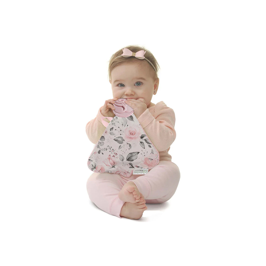 Malarkey Kids Munch-it Blanket - Sensory Teether Toy (Rosie Posie)