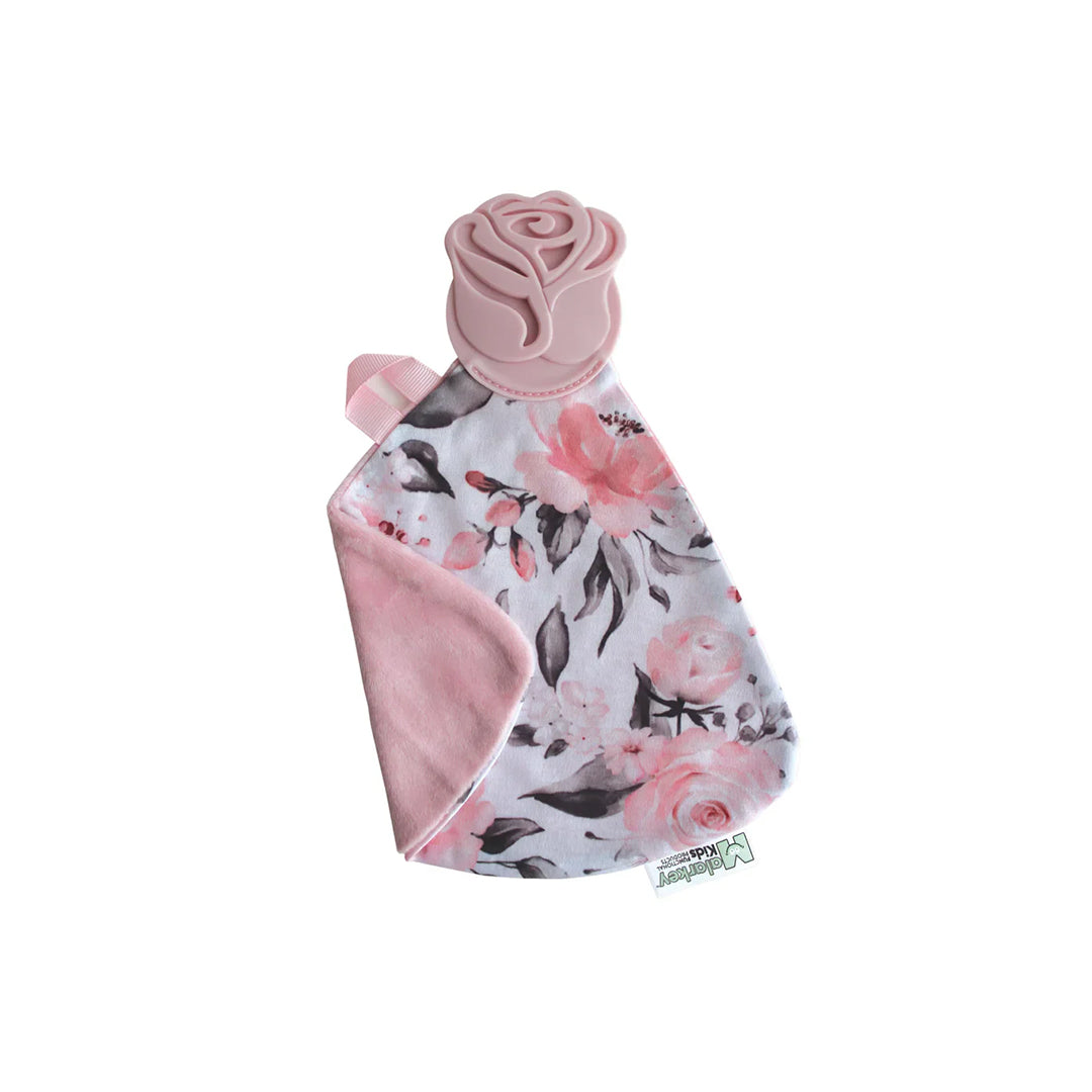 Malarkey Kids Munch-it Blanket - Sensory Teether Toy (Rosie Posie) - Toyspry