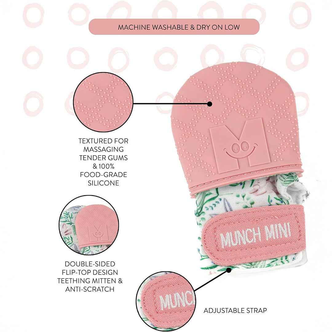 Malarkey Kids Munch Mitt Mini - Baby Teething Mitten (Bunnies) - Toyspry