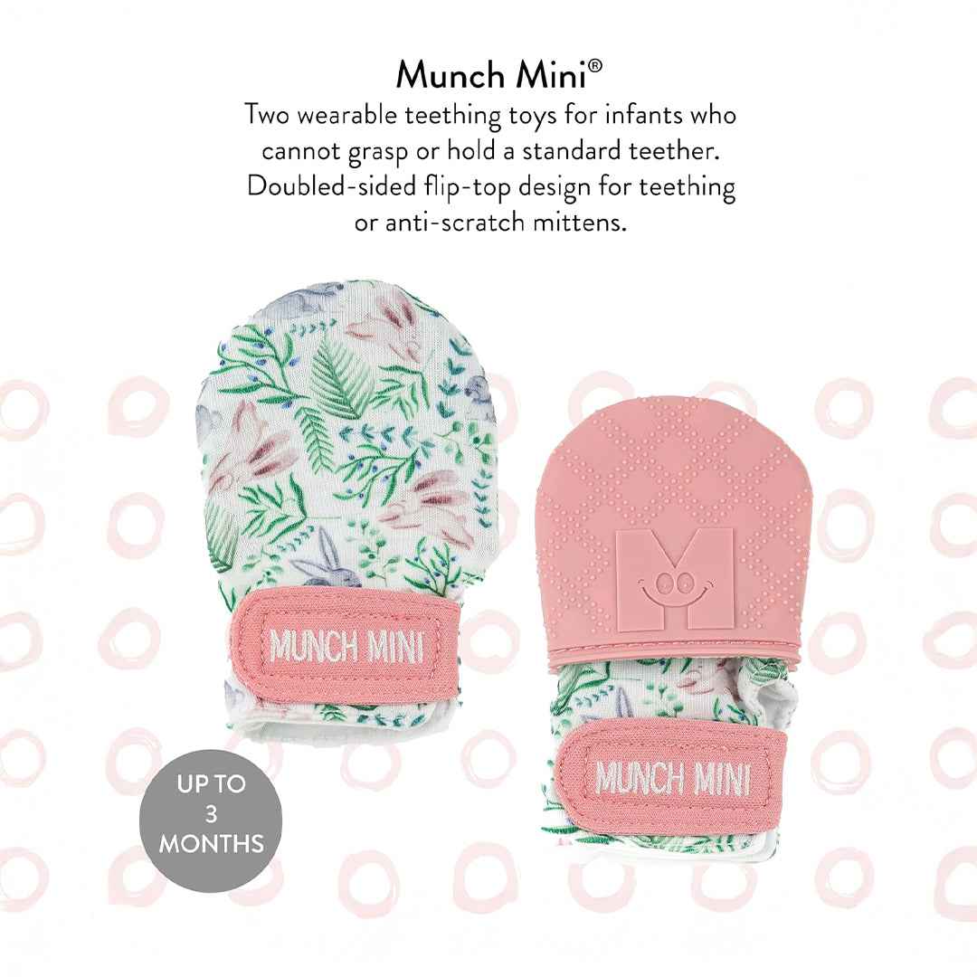 Malarkey Kids Munch Mitt Mini - Baby Teething Mitten (Bunnies) - Toyspry