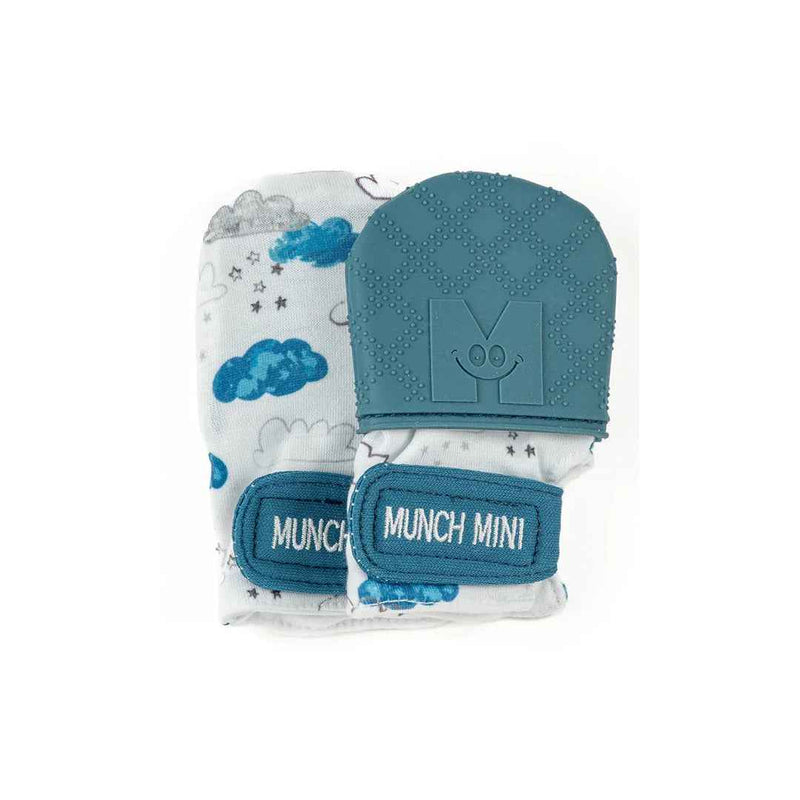 Malarkey Kids Munch Mitt Mini - Baby Teething Mitten (Clouds)