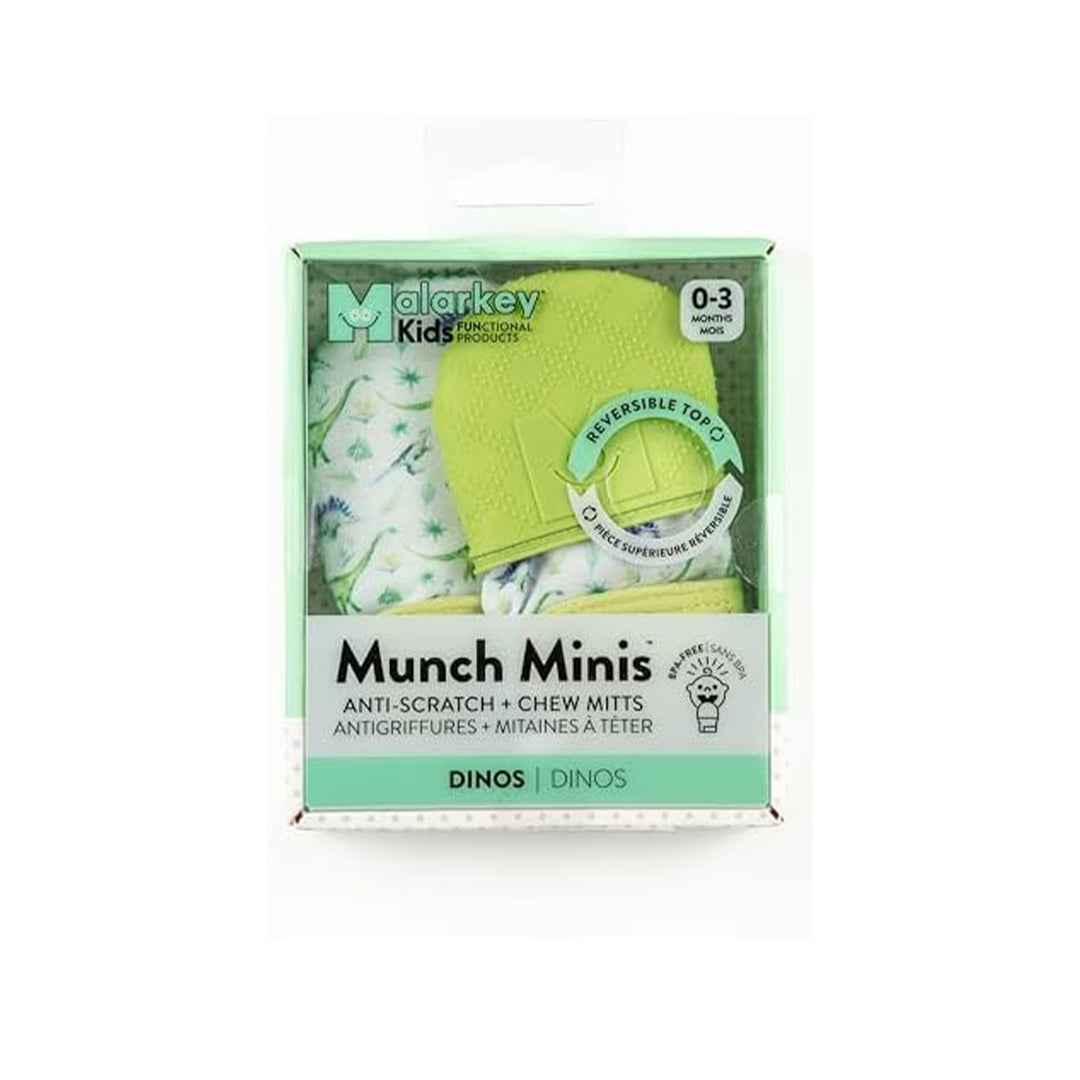 Malarkey Kids Munch Mitt Mini - Baby Teething Mitten (Dinos) - Toyspry