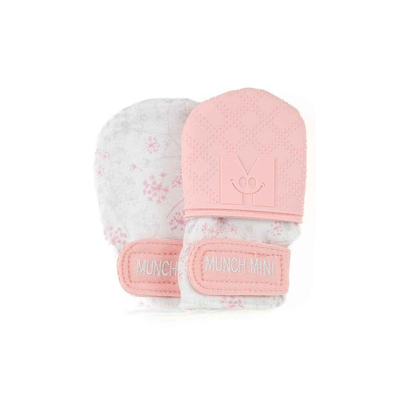 Malarkey Kids Munch Mitt Mini - Baby Teething Mitten (Floral Wishes)