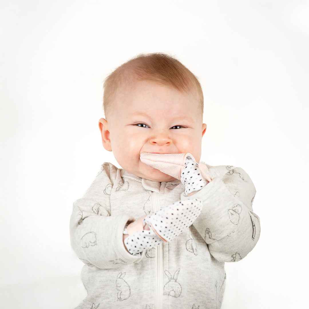 Malarkey Kids Munch Mitt Mini - Baby Teething Mitten (Floral Wishes) - Toyspry